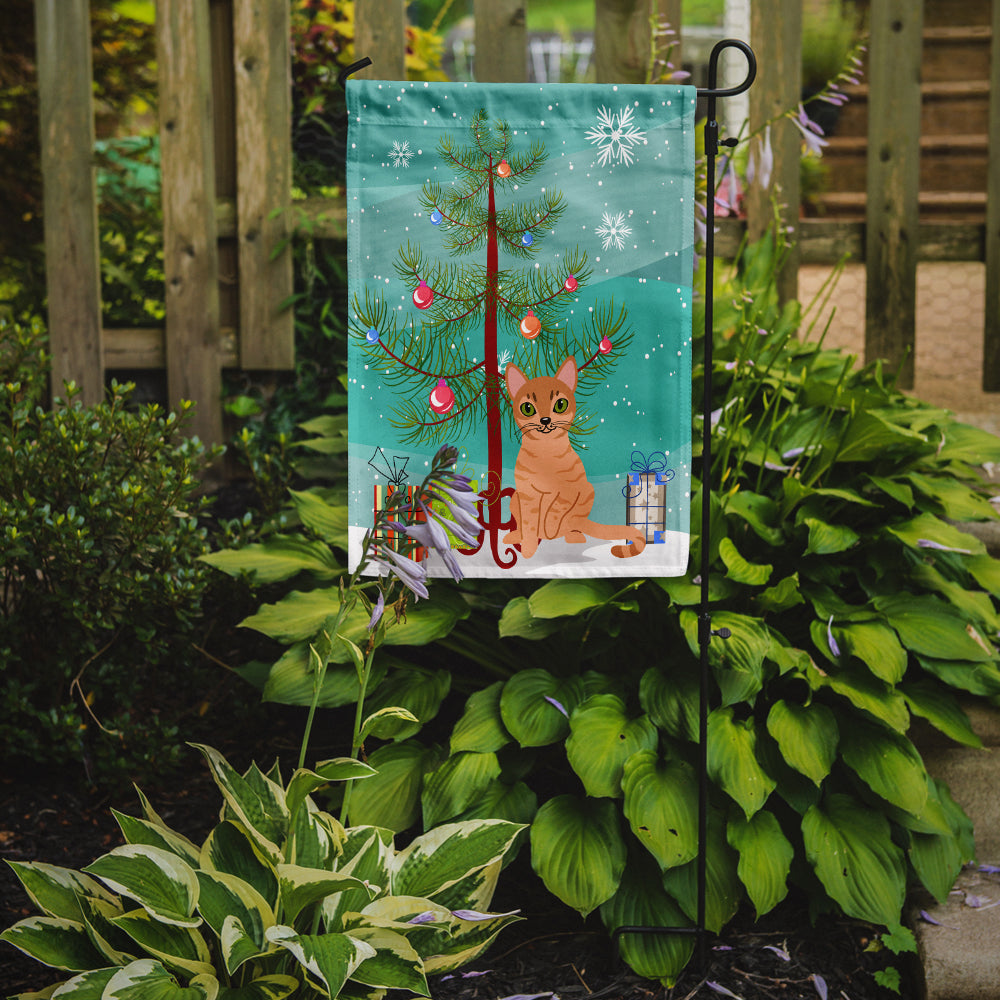 Australian Mist Cat Merry Christmas Tree Garden Flag - Outdoor Decorative Yard Flag BB4415GF