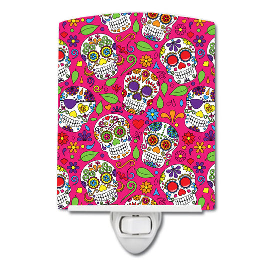 Day of the Dead Pink Ceramic Night Light BB5115CNL