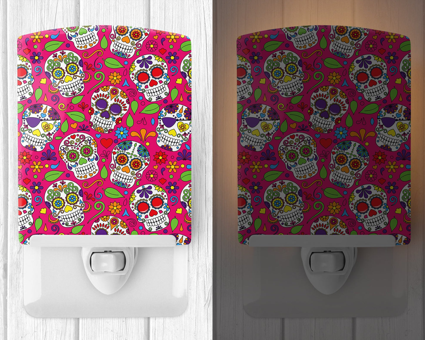 Day of the Dead Pink Ceramic Night Light BB5115CNL