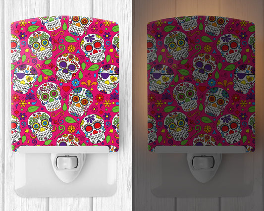 Day of the Dead Pink Ceramic Night Light BB5115CNL