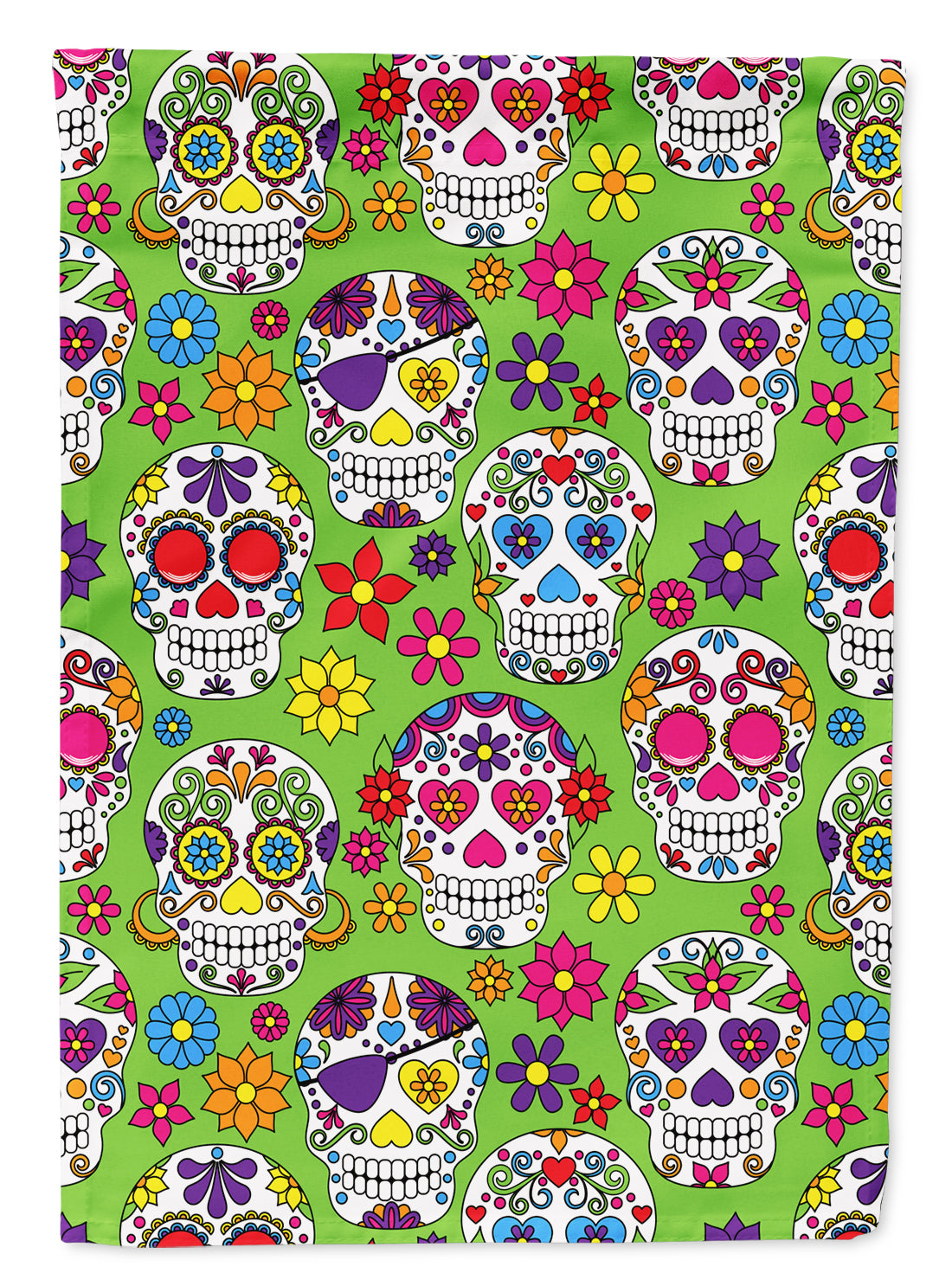 Day of the Dead Green Garden Flag - Outdoor Decorative Yard Flag BB5117GF