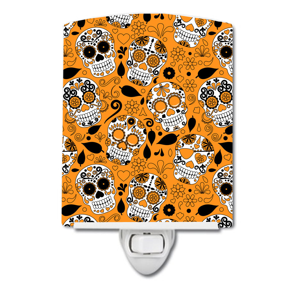 Day of the Dead Orange Ceramic Night Light BB5118CNL