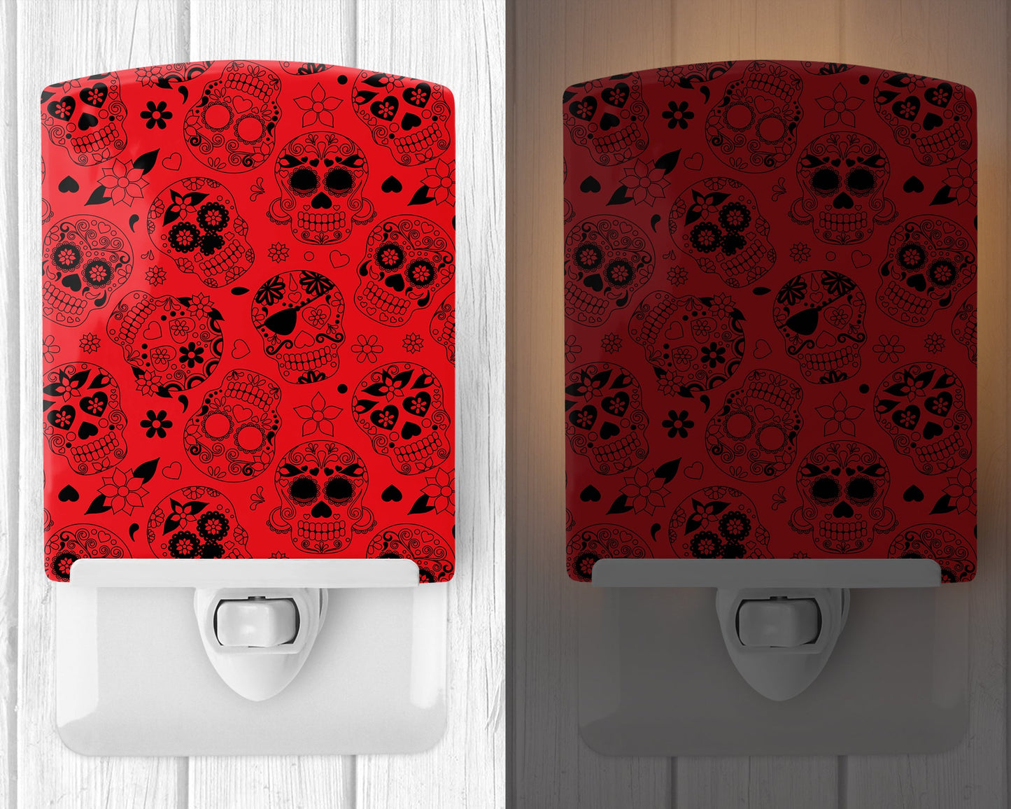 Day of the Dead Orange Ceramic Night Light BB5119CNL