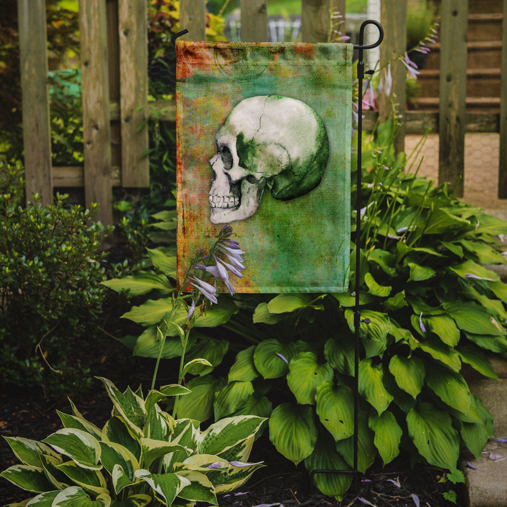 Day of the Dead Green Skull Garden Flag - Outdoor Decorative Yard Flag BB5122GF