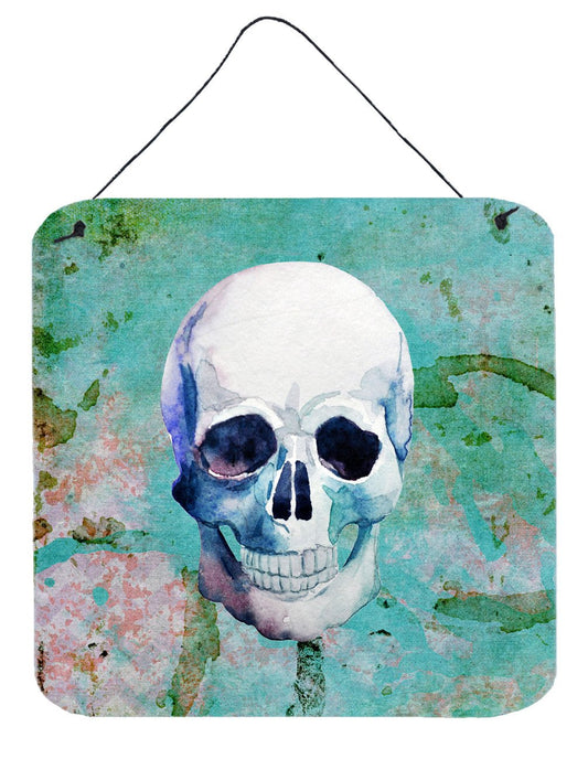 Day of the Dead Teal Skull Wall or Door Hanging Prints BB5123DS66