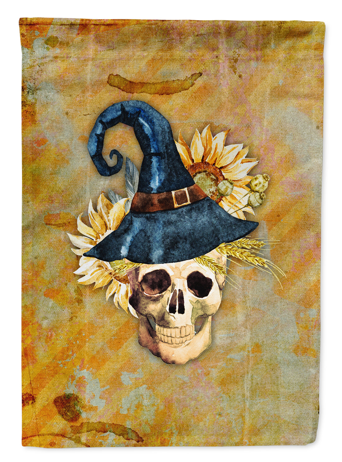 Day of the Dead Witch Skull  Garden Flag - Outdoor Decorative Yard Flag BB5126GF