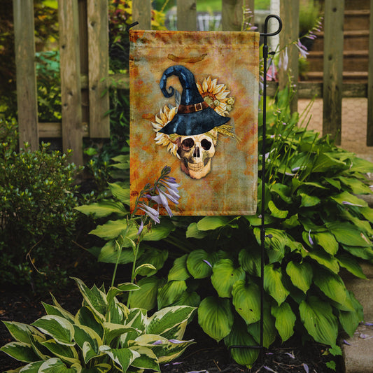 Day of the Dead Witch Skull  Garden Flag - Outdoor Decorative Yard Flag BB5126GF