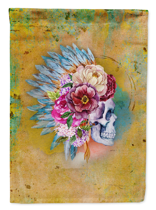 Day of the Dead Flowers Skull  Garden Flag - Outdoor Decorative Yard Flag BB5129GF