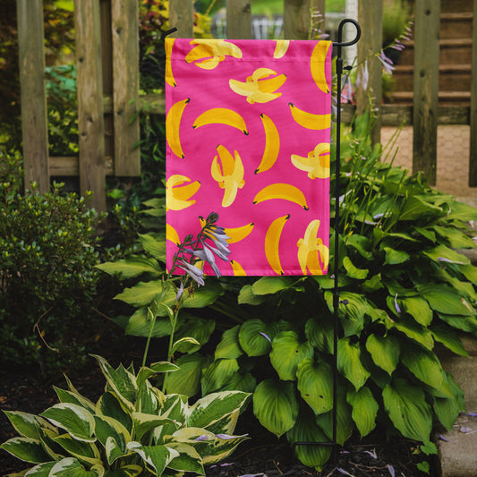 Bananas on Pink Garden Flag - Outdoor Decorative Yard Flag BB5140GF
