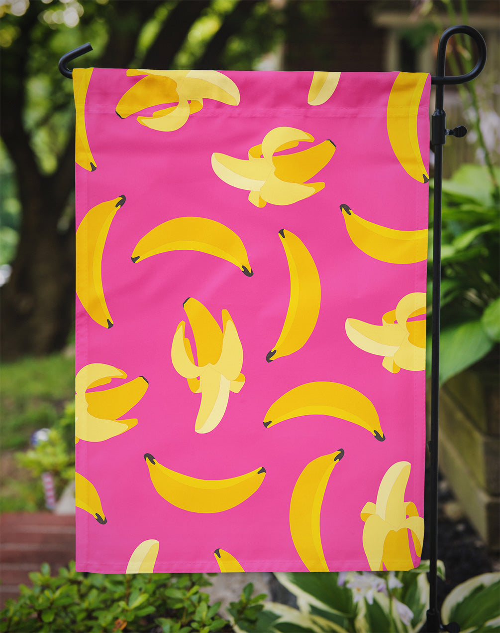 Bananas on Pink Garden Flag - Outdoor Decorative Yard Flag BB5140GF