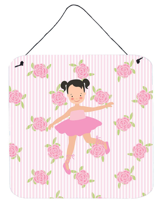 Ballerina Black Hair Ponytails Wall or Door Hanging Prints BB5187DS66