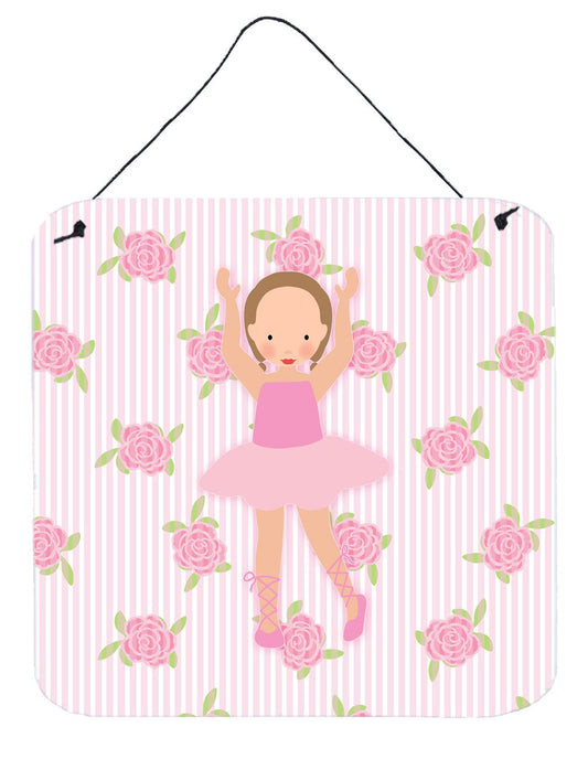 Ballerina Brown Hair Ponytails Wall or Door Hanging Prints BB5189DS66