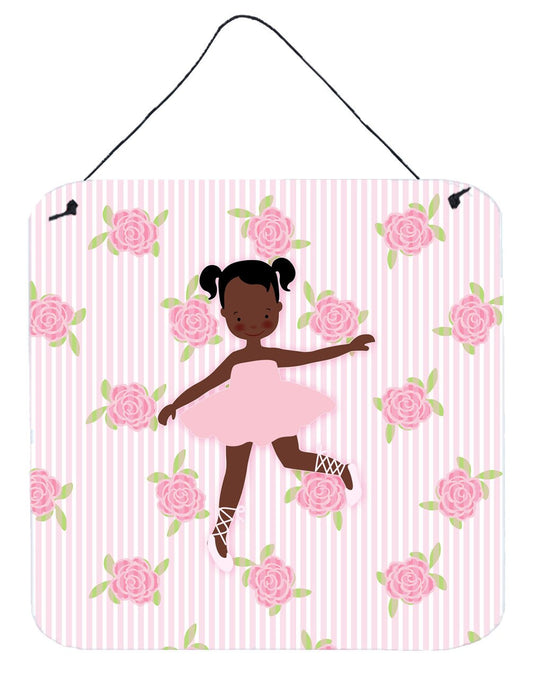 Ballerina African American Ponytails Wall or Door Hanging Prints BB5192DS66