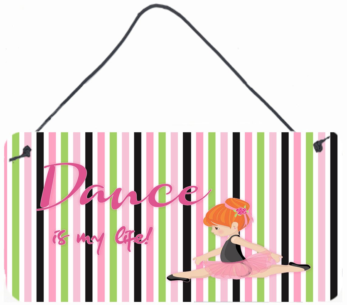 Ballet Dance is my Life Red Wall or Door Hanging Prints BB5394DS812