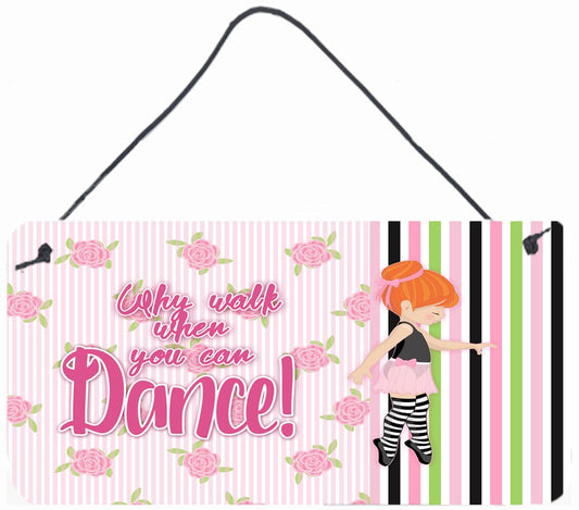 Ballet Dance Stripes Red Hair Wall or Door Hanging Prints BB5399DS812