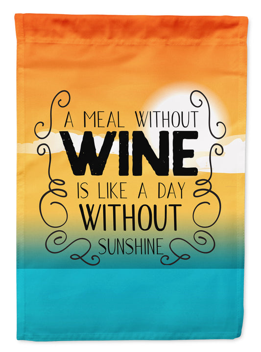 A Meal without Wine Sign Garden Flag - Outdoor Decorative Yard Flag BB5407GF