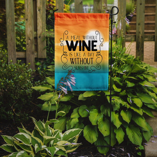 A Meal without Wine Sign Garden Flag - Outdoor Decorative Yard Flag BB5407GF