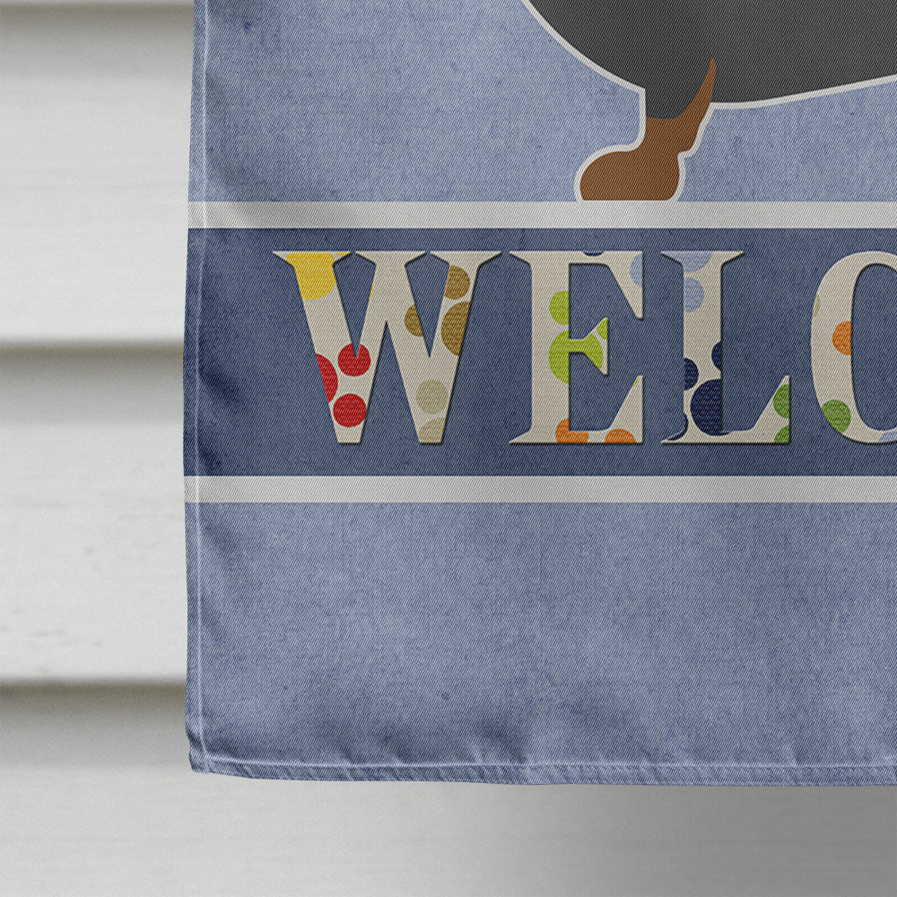Dachshund Welcome Flag Canvas House Size BB5486CHF