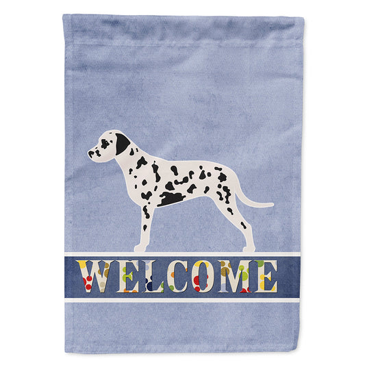 Dalmatian Welcome Flag Canvas House Size BB5487CHF