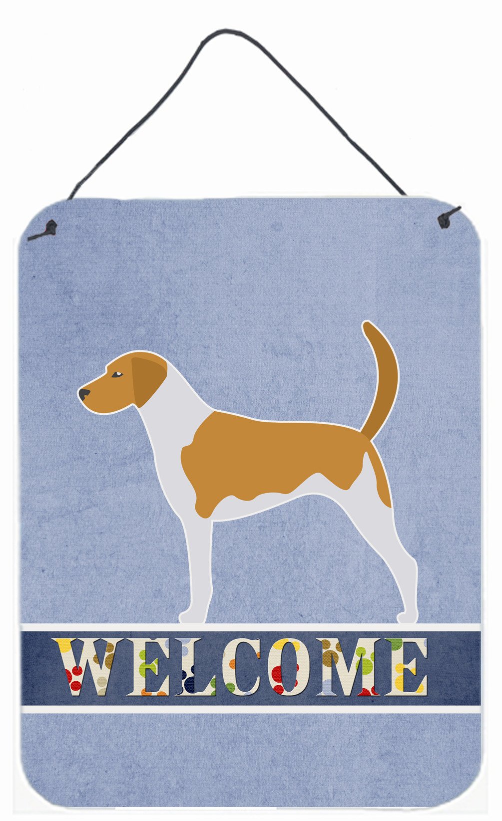 American Foxhound Welcome Wall or Door Hanging Prints BB5502DS1216