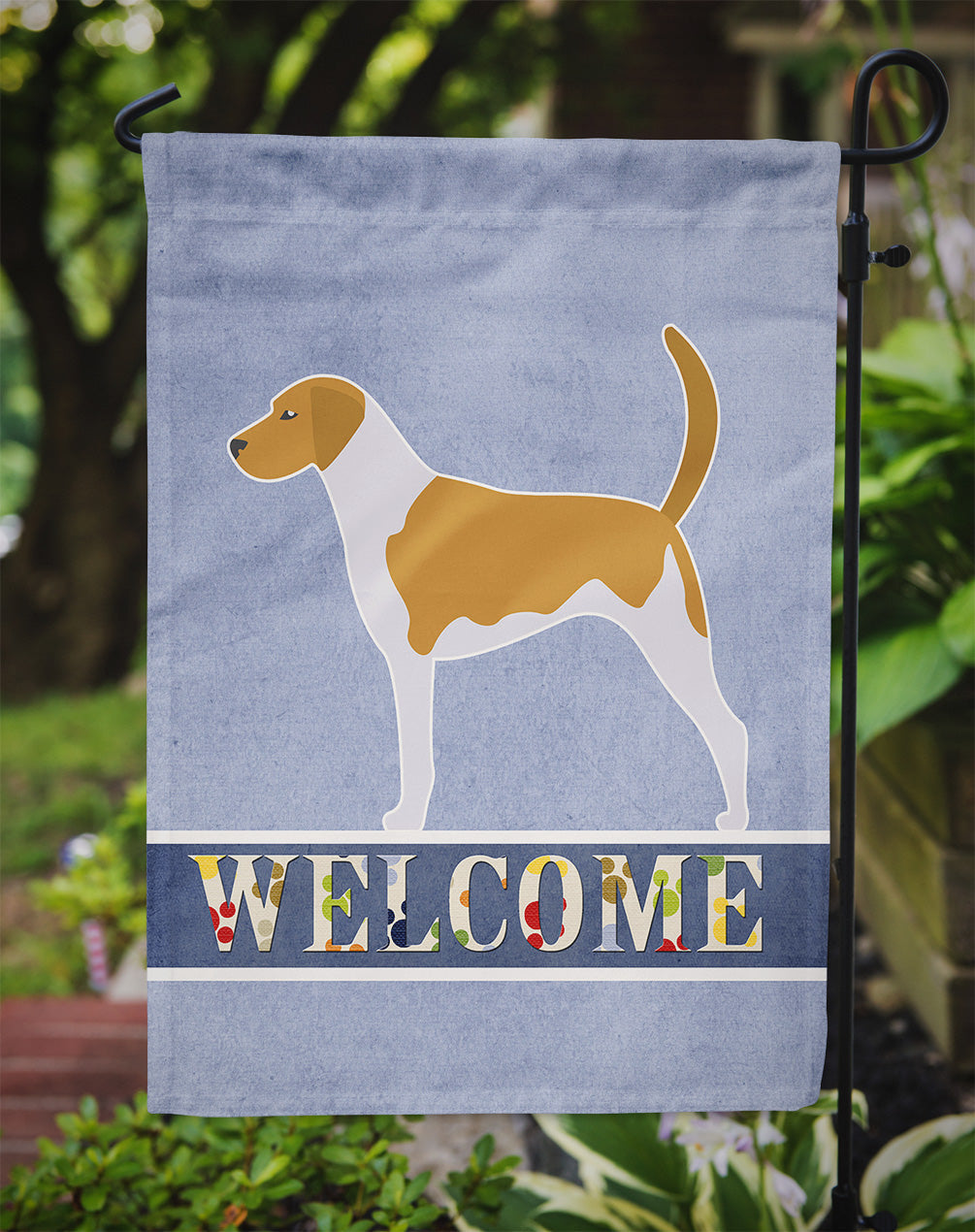 American Foxhound Welcome Garden Flag - Outdoor Decorative Yard Flag BB5502GF
