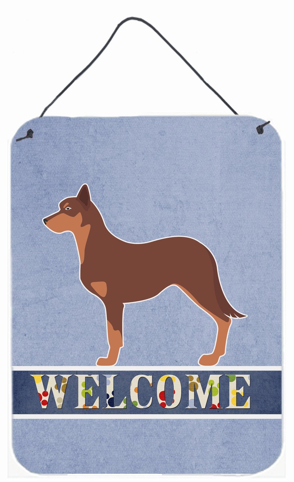 Australian Kelpie Dog Welcome Wall or Door Hanging Prints BB5533DS1216
