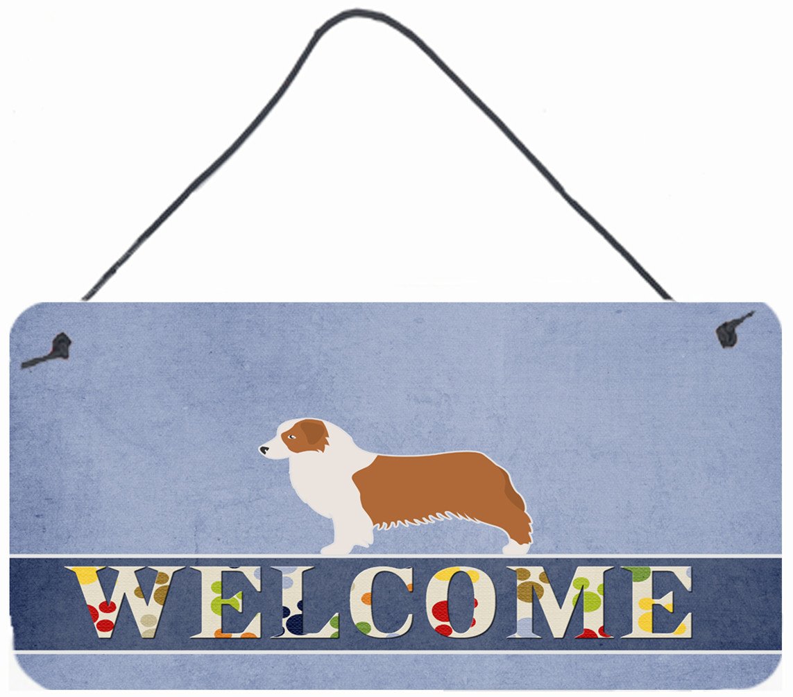 Australian Shepherd Dog Welcome Wall or Door Hanging Prints BB5537DS812