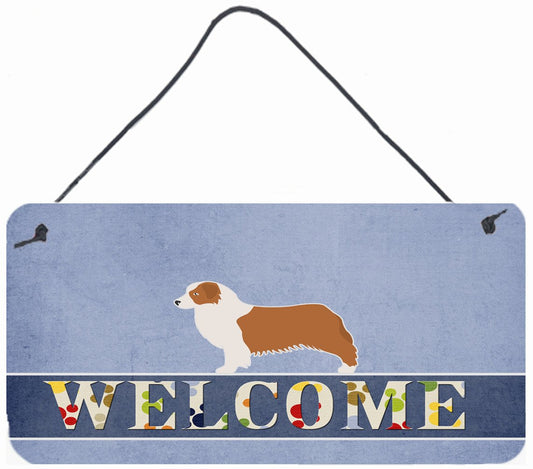 Australian Shepherd Dog Welcome Wall or Door Hanging Prints BB5537DS812
