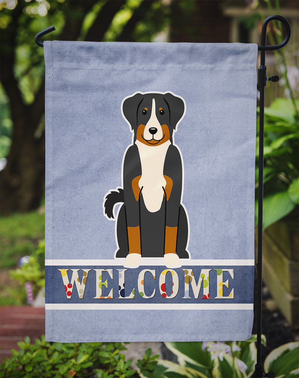 Appenzeller Sennenhund Welcome Garden Flag - Outdoor Decorative Yard Flag BB5624GF