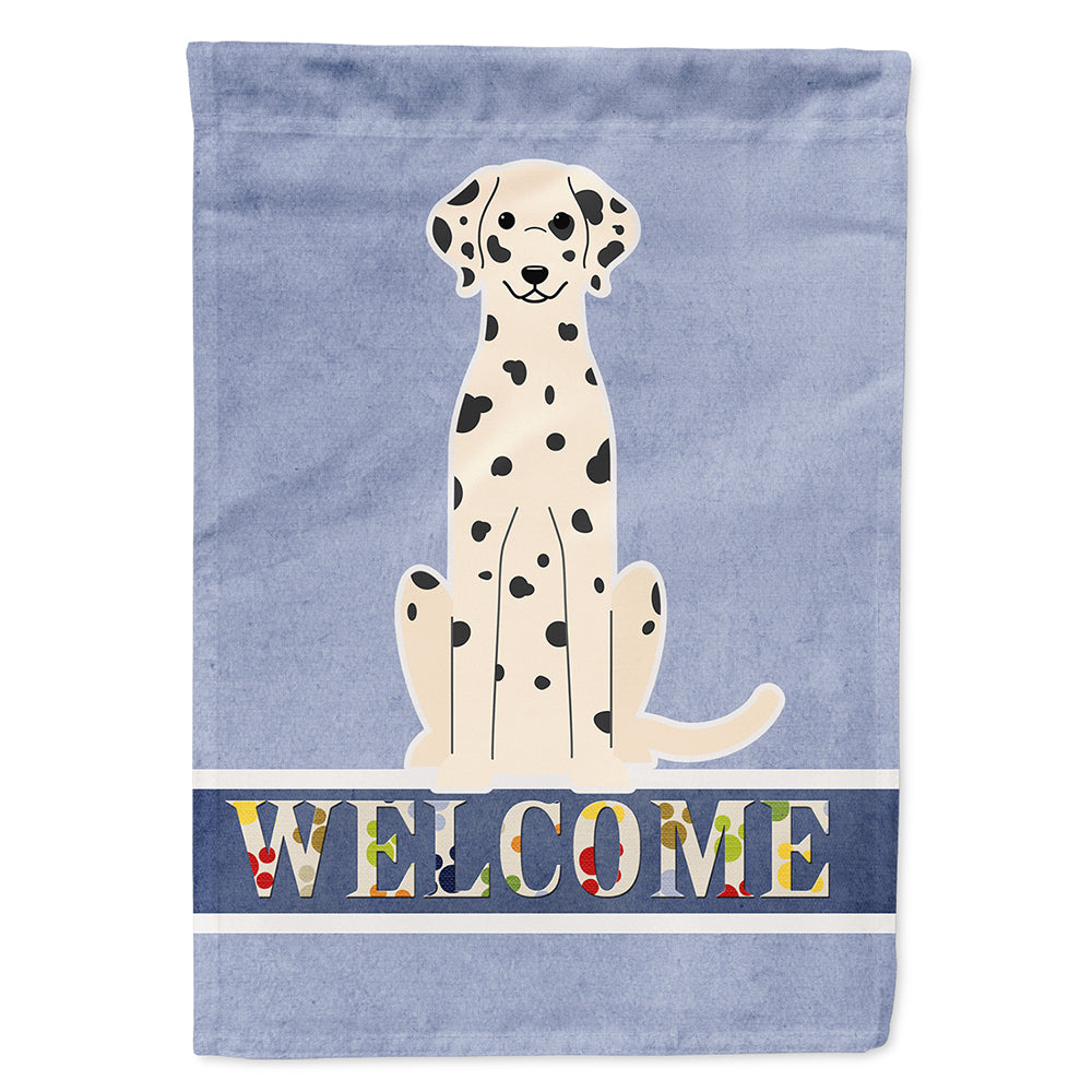 Dalmatian Welcome Flag Canvas House Size BB5678CHF