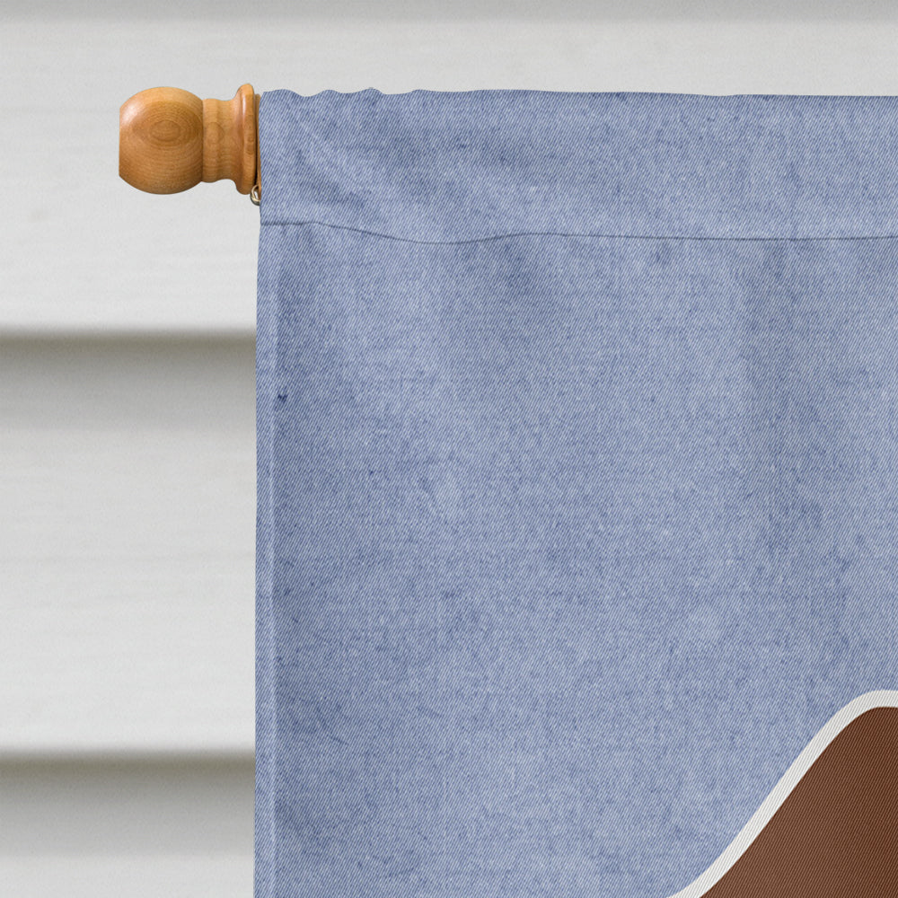 Dachshund Red Brown Welcome Flag Canvas House Size BB5711CHF