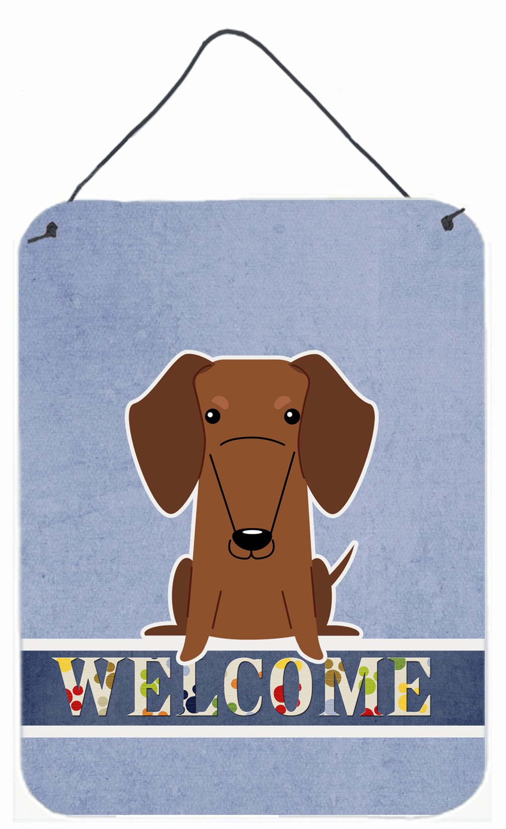 Dachshund Red Brown Welcome Wall or Door Hanging Prints BB5711DS1216