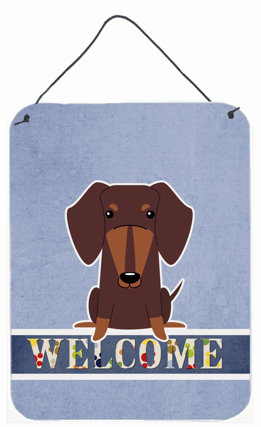 Dachshund Chocolate Welcome Wall or Door Hanging Prints BB5712DS1216