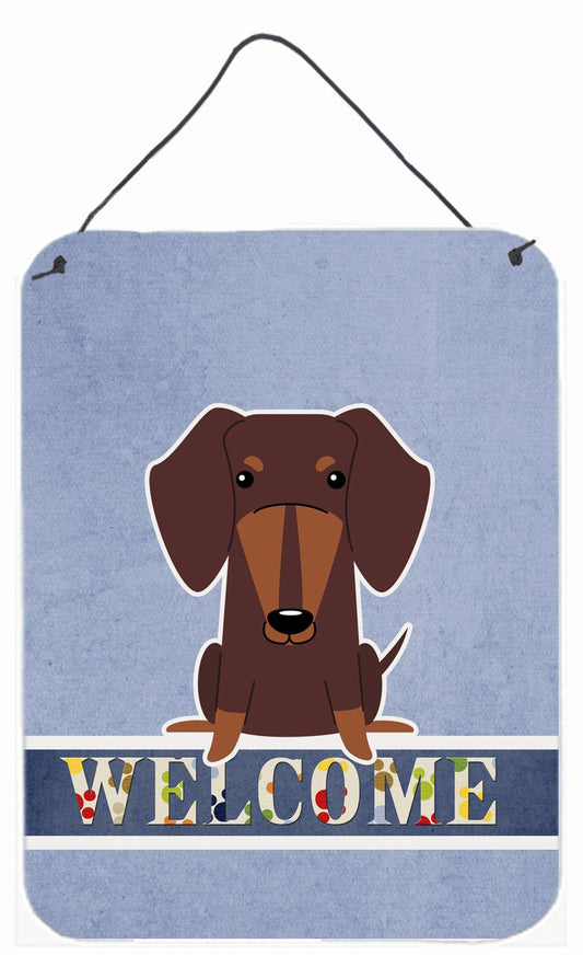 Dachshund Chocolate Welcome Wall or Door Hanging Prints BB5712DS1216