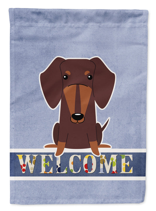 Dachshund Chocolate Welcome Garden Flag - Outdoor Decorative Yard Flag BB5712GF