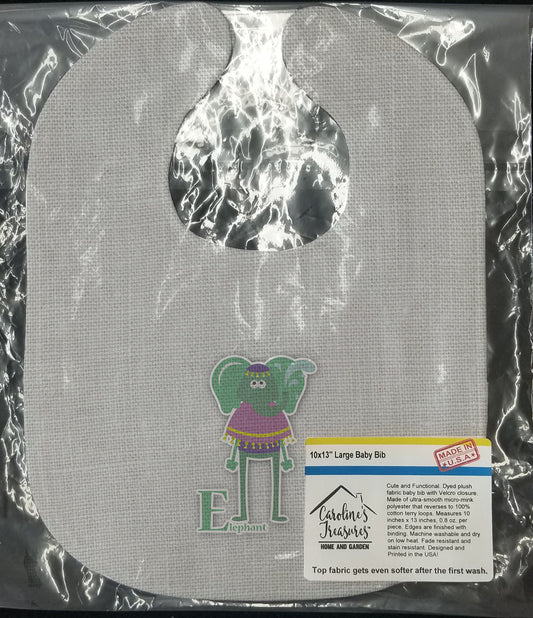 Alphabet E for Elephant Baby Bib BB5730BIB
