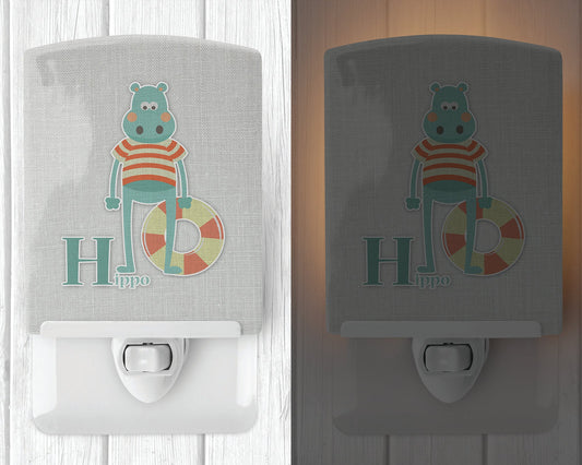 Alphabet H for Hippopotamus Ceramic Night Light BB5733CNL