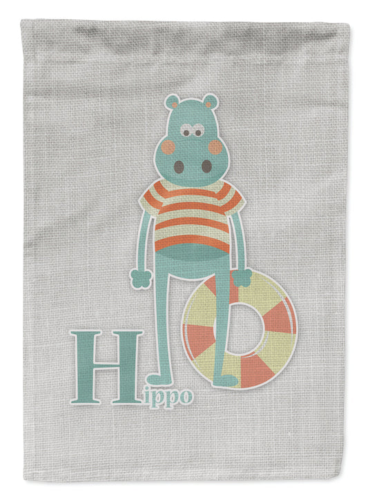 Alphabet H for Hippopotamus Garden Flag - Outdoor Decorative Yard Flag BB5733GF
