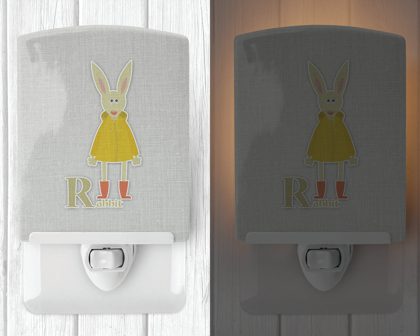 Alphabet R for Rabbit Ceramic Night Light BB5743CNL