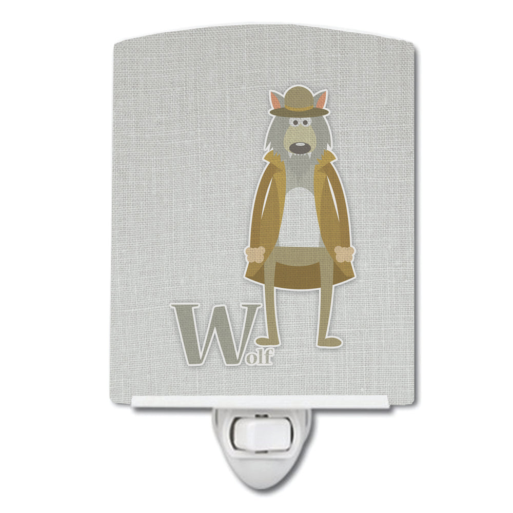 Alphabet W for Wolf Ceramic Night Light BB5748CNL