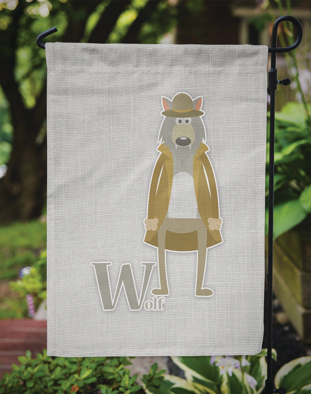 Alphabet W for Wolf Garden Flag - Outdoor Decorative Yard Flag BB5748GF