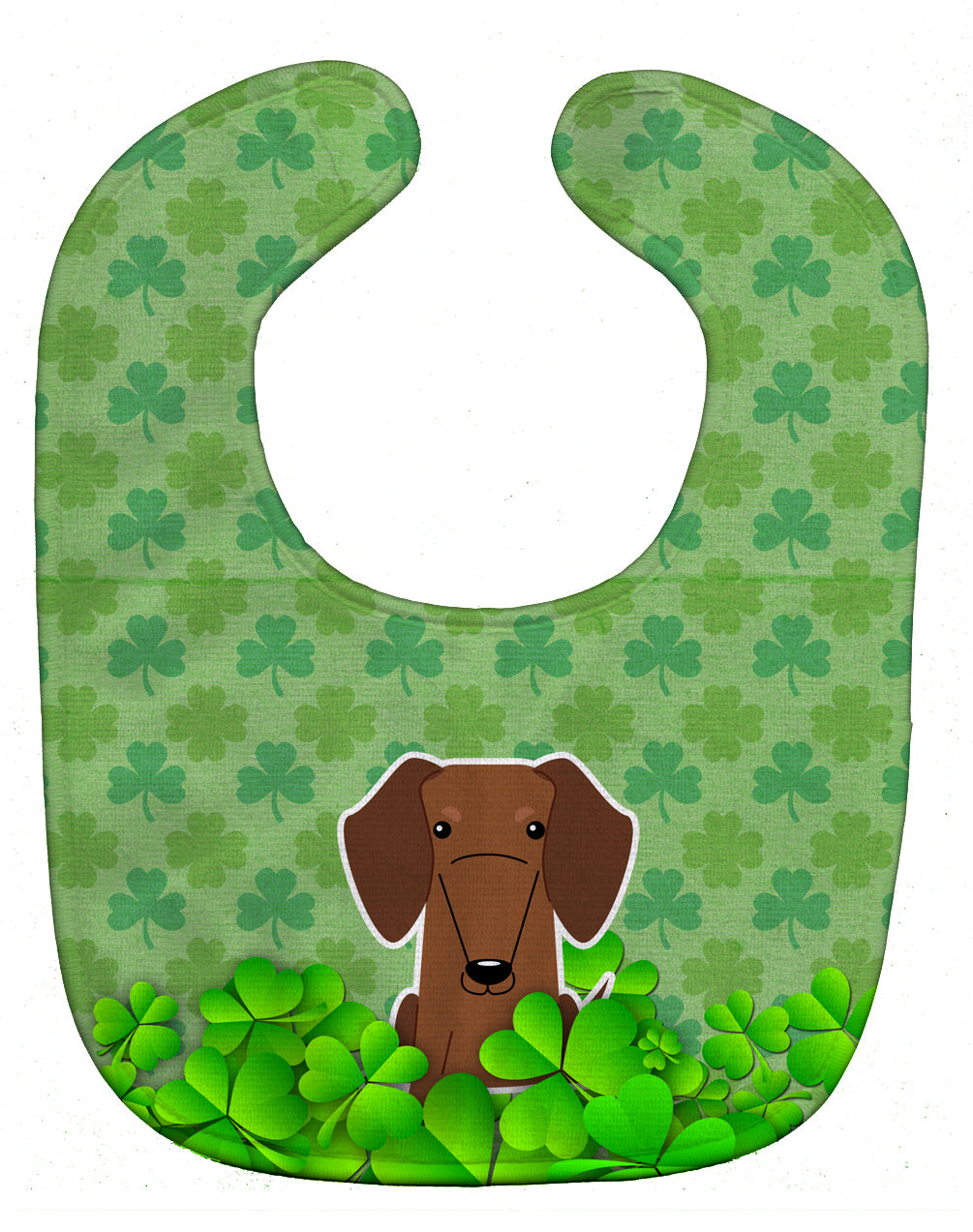 Dachshund Red Brown Shamrocks Baby Bib BB6271BIB