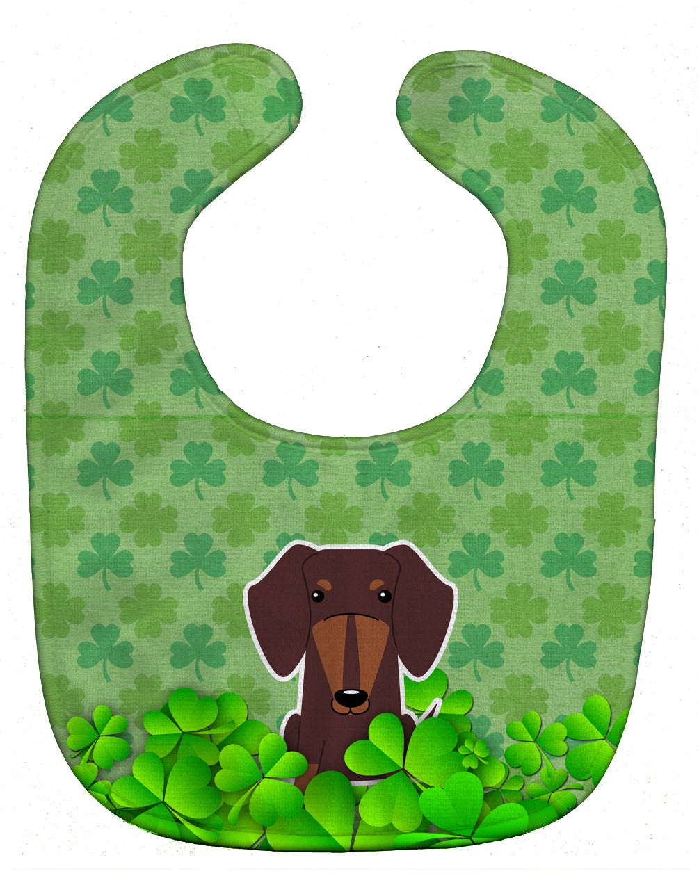 Dachshund Chocolate Shamrocks Baby Bib BB6272BIB