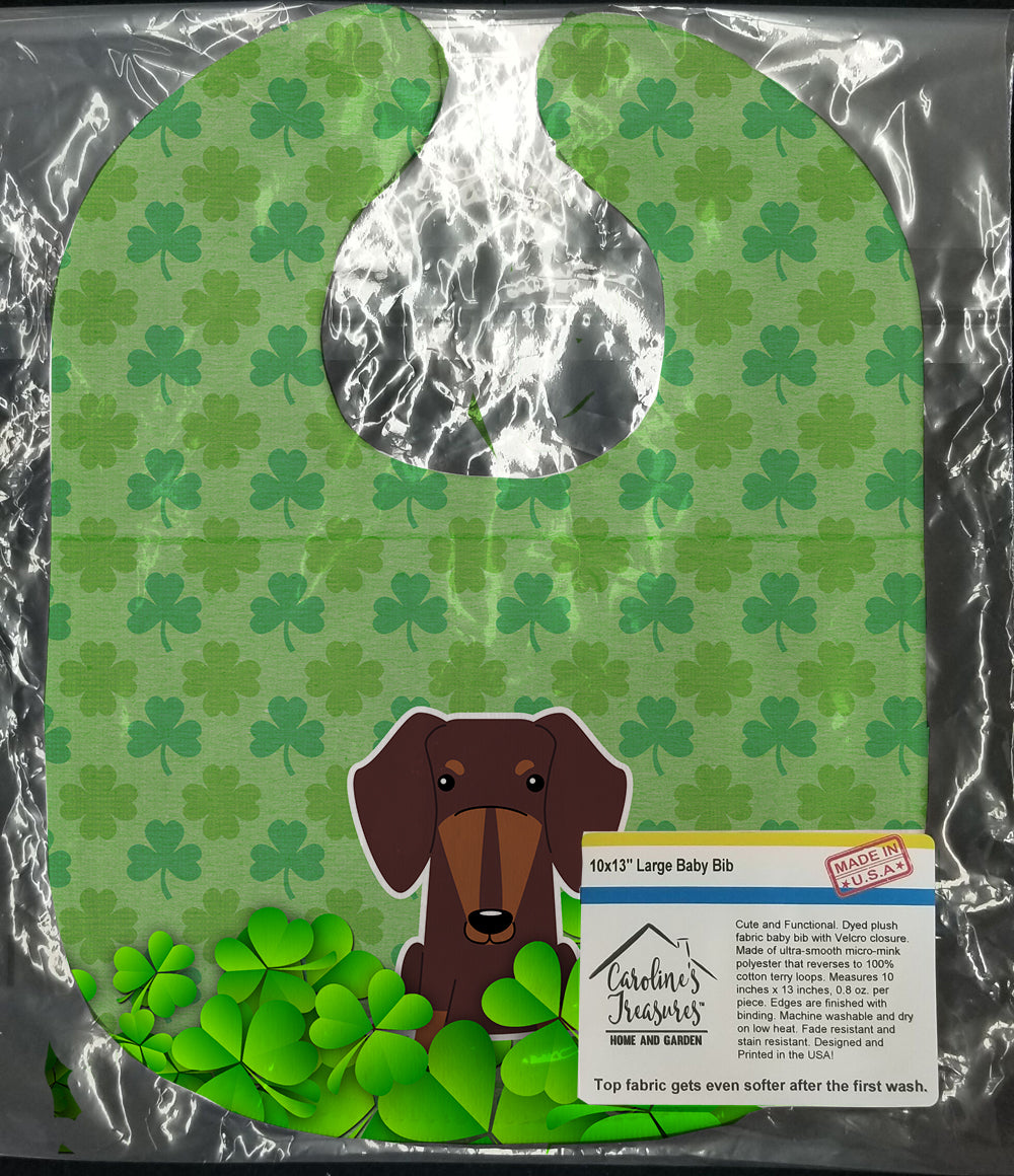 Dachshund Chocolate Shamrocks Baby Bib BB6272BIB