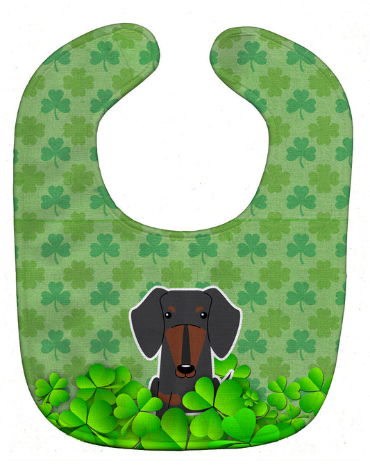 Dachshund Black Tan Shamrocks Baby Bib BB6273BIB