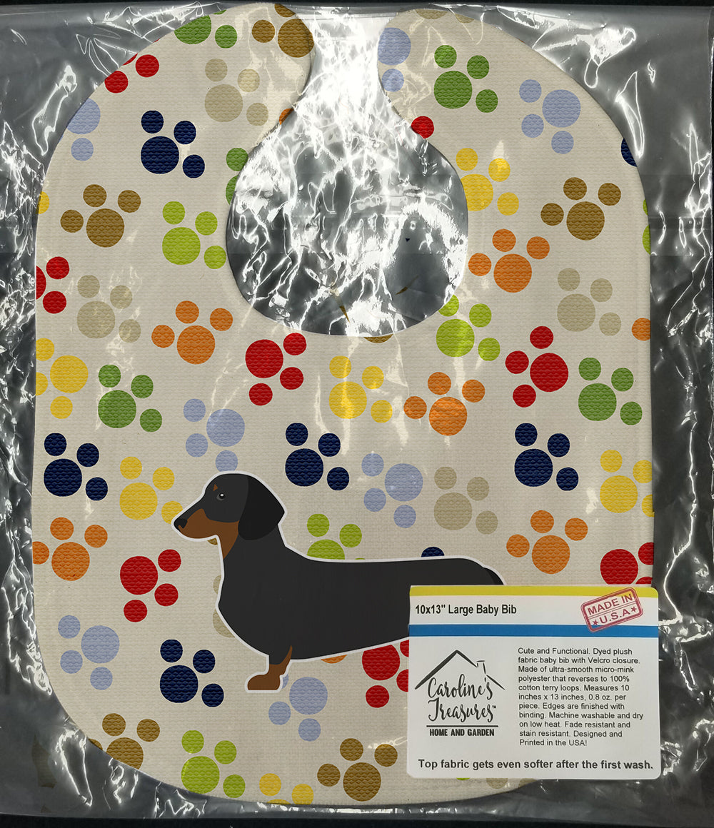 Dachshund Pawprints Baby Bib BB6287BIB