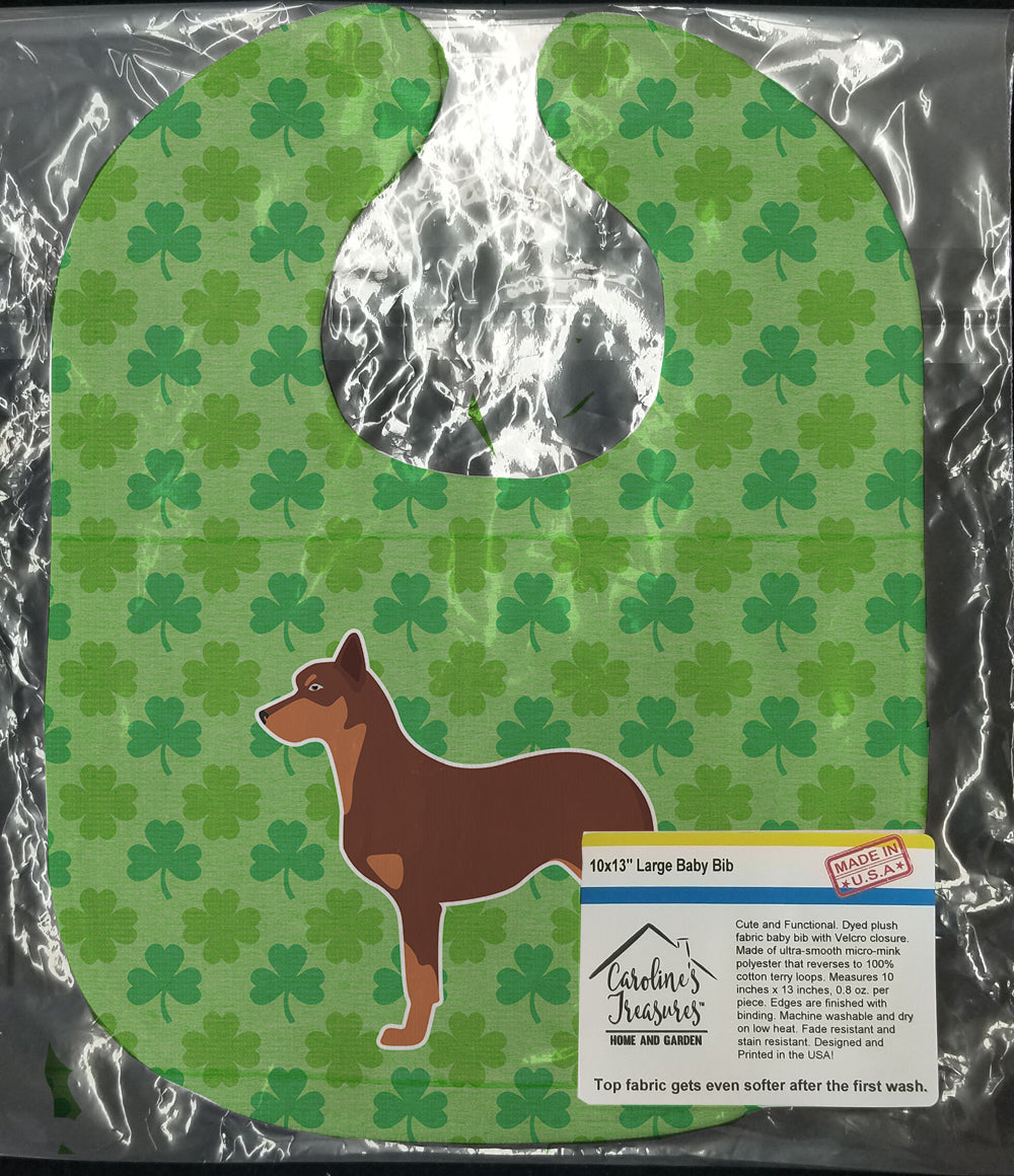 Australian Kelpie Dog Shamrocks  Baby Bib BB6434BIB