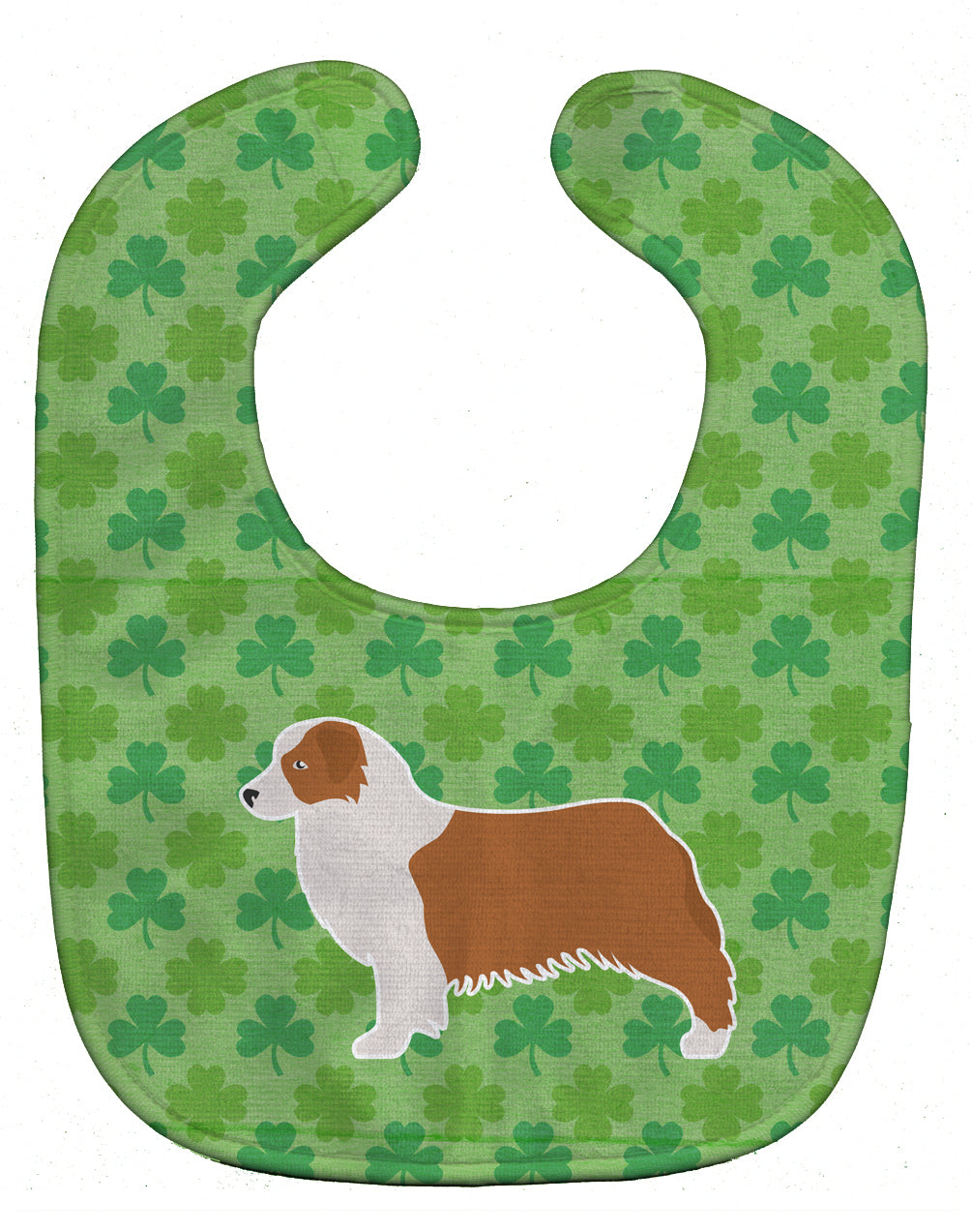 Australian Shepherd Dog Shamrocks  Baby Bib BB6438BIB