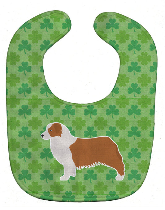 Australian Shepherd Dog Shamrocks  Baby Bib BB6438BIB
