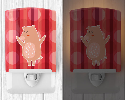 Dancing Pig Ceramic Night Light BB6742CNL